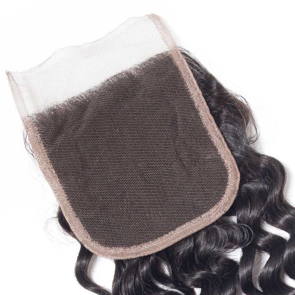 Sdamey 4x4 Lace Closure Brazilian Deep Wave Human Hair Lace Closure