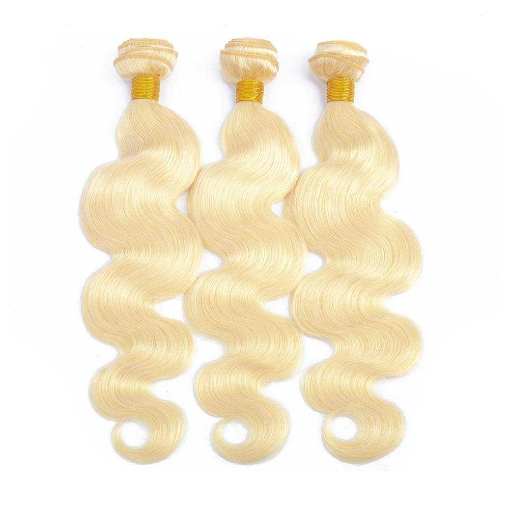 Sdamey 613 Blonde Body Wave 3 bundle with Lace frontal