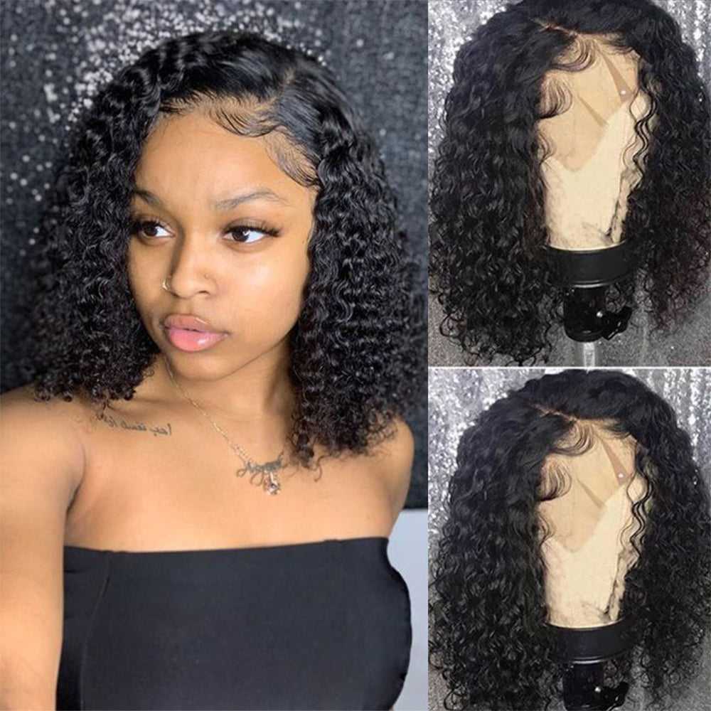  GUSYBG deep wave bob wig afro wigs for black women 13x6  frontal wig bob curly wig loose wave wig wigs for black women lace front  under 1 dollar items only 