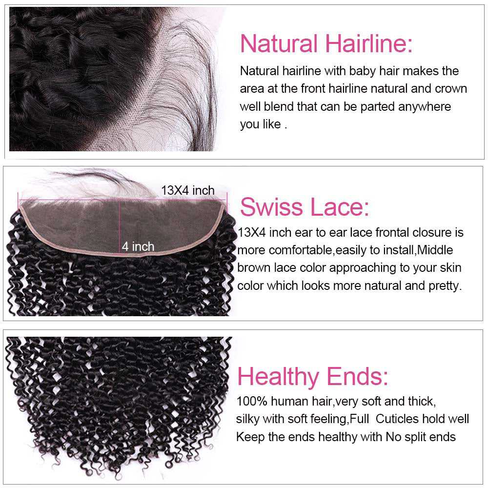 
            
                Load image into Gallery viewer, Sdamey Curly Wave 13x4 Lace Frontal With 3 Bundles
            
        
