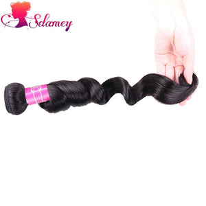 Sdamey Loose Wave 13x4 Lace Frontal With 3 Bundles