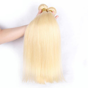 #613 Blonde Straight Human Hair Bundle 1PC (Grade 9A)