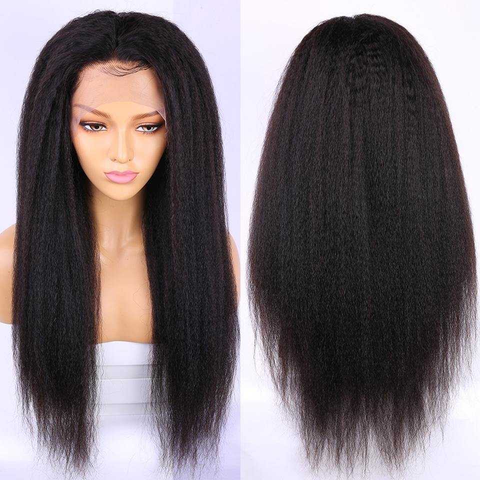 Sdamey Kinky Straight 13x4/13x6 Transparent Lace Wigs Brazilian Lace Front Wigs