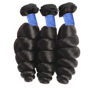 Sdamey Loose Wave Hair Bundles Deals Premium Virgin Hair Extensions 3pcs (Grade 10A)