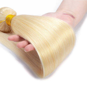 613 Blonde Straight Hair Bundles 3pcs  (Grade 9A)