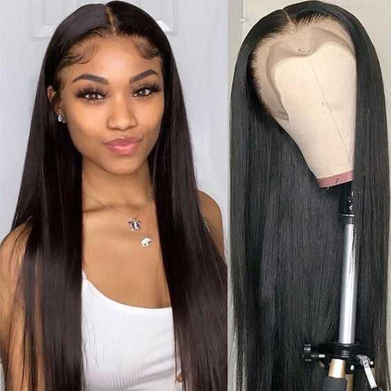 
            
                Charger l&amp;#39;image dans la galerie, Silky Straight Lace Front Wig 13x6 Transparent Lace Frontal Wigs Sdamey Hair
            
        