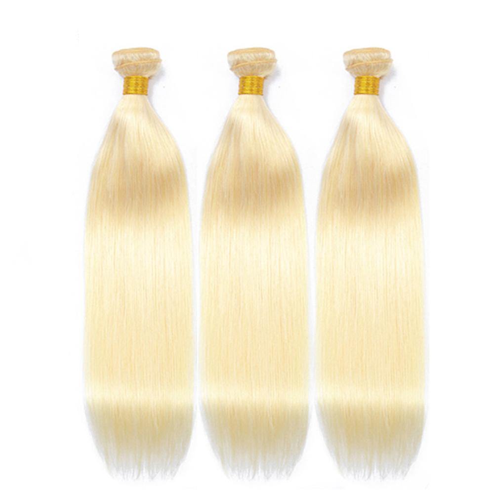 
            
                Charger l&amp;#39;image dans la galerie, 613 Blonde Straight Human Hair 3 bundles with frontal
            
        