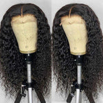Sdamey Curly Wig Transparent Lace 4x4 5x5 6x6 Lace Closure Wigs Human Hair