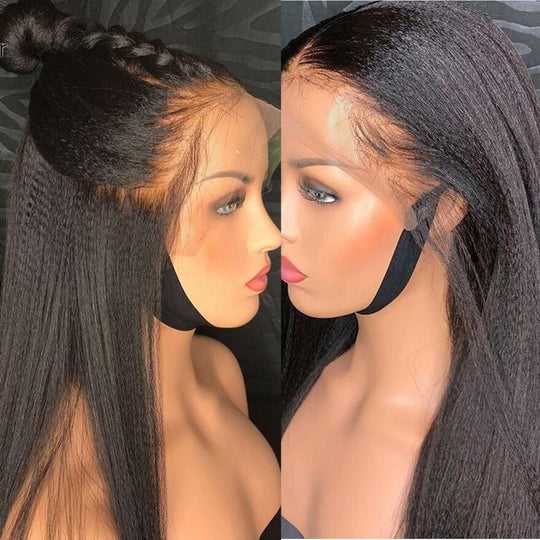 
            
                Laden Sie das Bild in den Galerie-Viewer, HD 360 Lace Frontal Wig Human Hair Kinky Straight Hair Lace Wigs For Women Sdamey
            
        