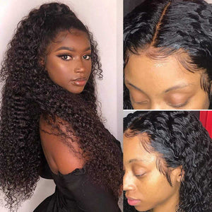 HD 360 Lace Frontal Wigs Curly Human Hair Wigs Sdamey