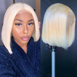
            
                Load image into Gallery viewer, 613 Blonde Straight Hair Bob Wigs 13x4 Lace Front Human Hair Wigs
            
        