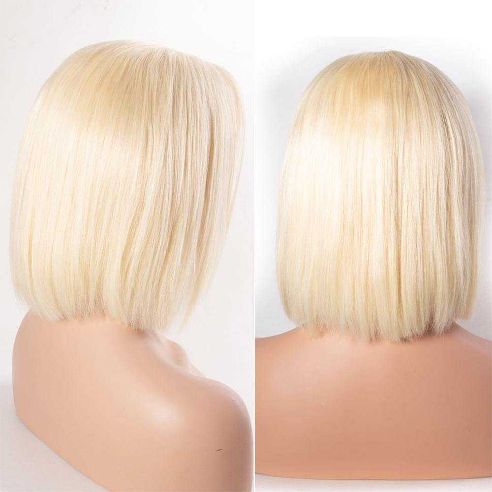 613 Blonde Straight Hair Bob Wigs 13x4 Lace Front Human Hair Wigs