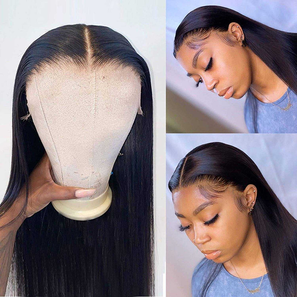 Silky Straight Lace Front Wig Transparent Lace Human Hair Wigs Sdamey Hair