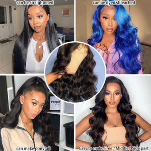 
            
                Load image into Gallery viewer, Body Wave Lace Front Wig 13x4/13x6 Transparent Lace Frontal Human Hair Wigs
            
        
