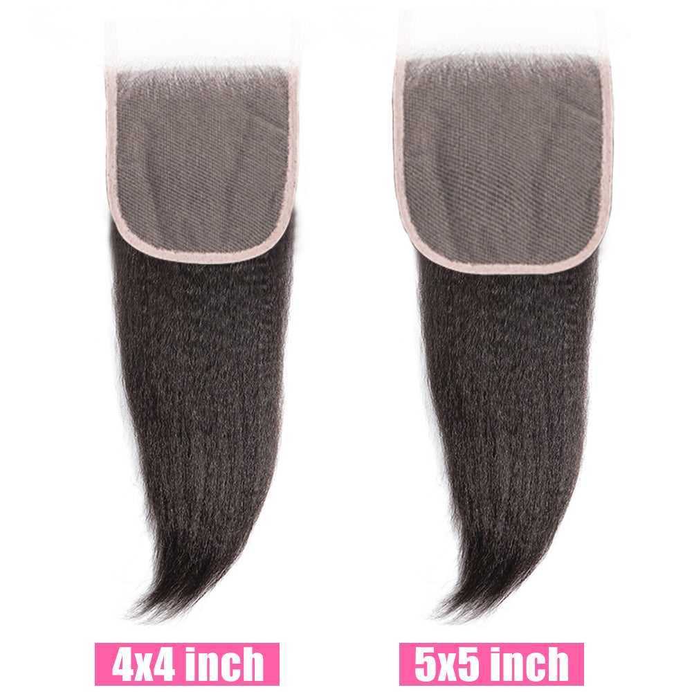 
            
                Load image into Gallery viewer, Sdamey Brazilian Kinky Straight Transparent 4x4/5x5 Lace Closure
            
        