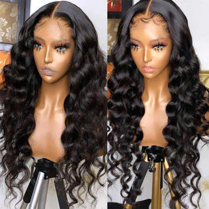 Loose Deep 13*1 T Part Lace Front Wig 100% Human Hair Wig 180% Density
