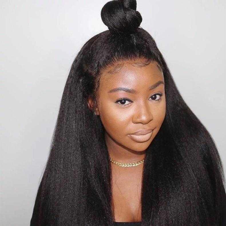 
            
                Load image into Gallery viewer, Sdamey Kinky Straight Bundles With 5x5 Lace Closure 3 Bundles With Closure
            
        