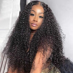 HD Transparent Lace Wig Long Length Curly Wave Human Hair Wigs