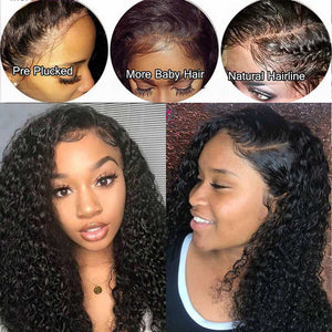 13x4 Lace Front Wig Sdamey Curly Virgin Human Hair Wigs