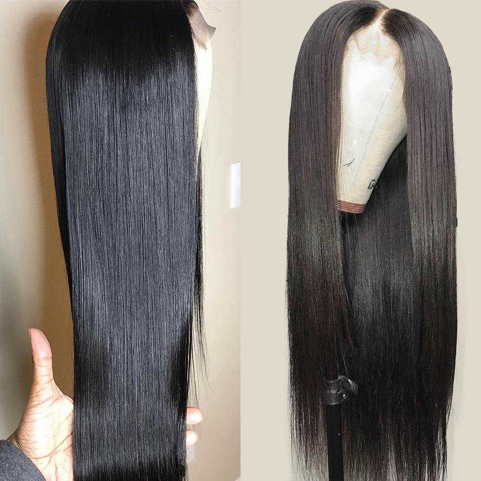 
            
                Charger l&amp;#39;image dans la galerie, Silky Straight Lace Front Wig Transparent Lace Human Hair Wigs Sdamey Hair
            
        