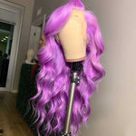 Blue/Green/Purple Lace Front Wig Body Wave Hair Sdamey Lace Closure Wig T Part Lace Wig