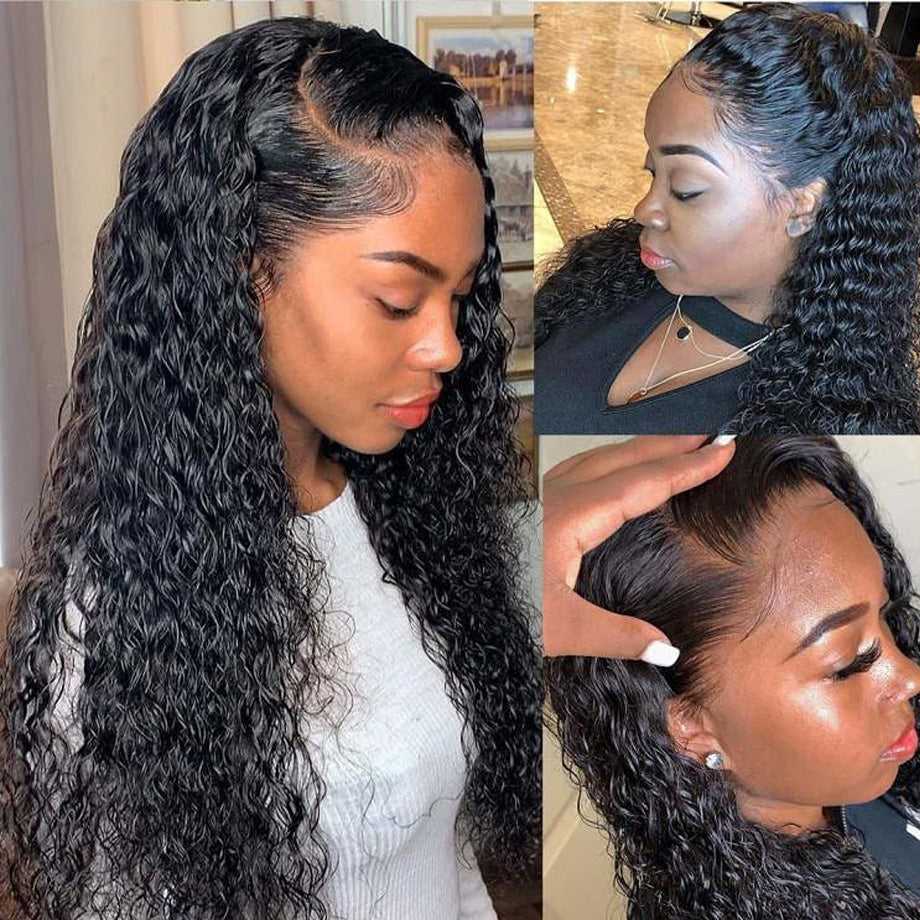 Water Wave 13x6 Transparent Lace Frontal Wigs Sdamey Human Hair Wigs