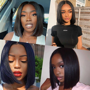 13x4 Lace Front Wig Straight Hair Short Bob Wigs