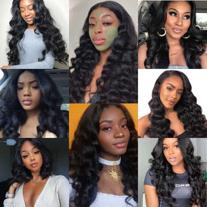 Sdamey T Part Lace Front Loose wave Wig 180% Density Human Hair Wig