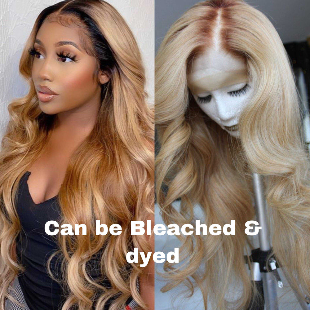 T Part Lace Front Wig Body wave Human Hair Wig Pre Plucked