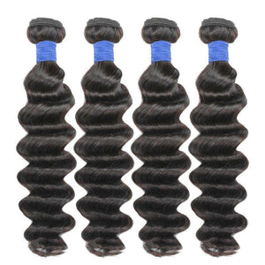 Loose Deep Wave Bundles Sdamey Brazilian Human Hair Bundles 4pcs (Grade 10A)
