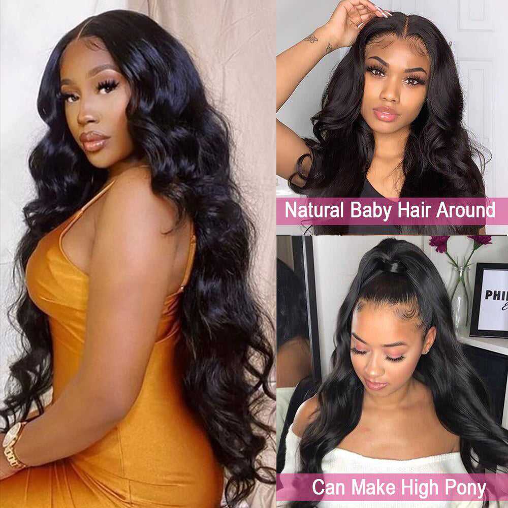 Body Wave Lace Front Wig 13x4/13x6 Transparent Lace Frontal Human Hair Wigs