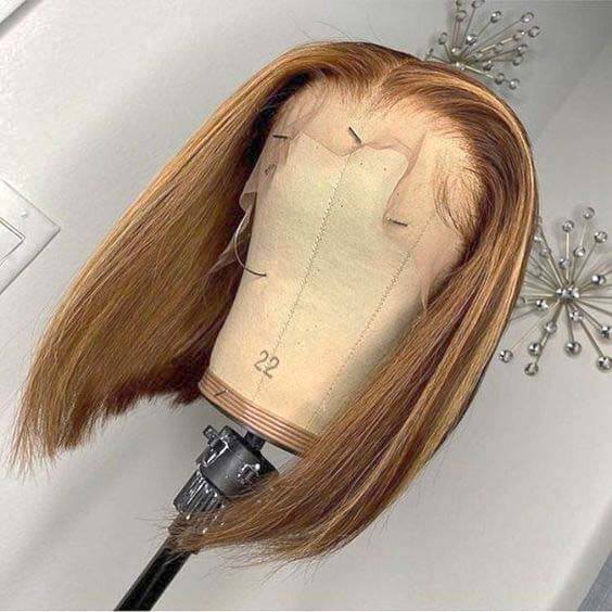P4/27 Transparent 13x6 Lace Front Wig Short Straight Bob Wig