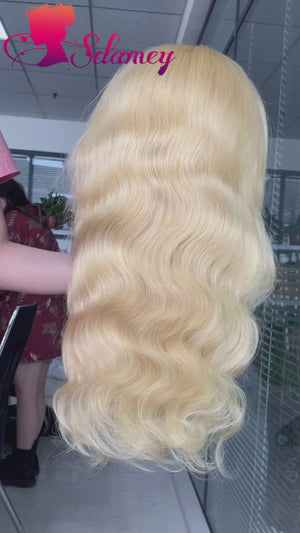 
            
                Charger et lire la vidéo dans la visionneuse de la Galerie, 613 Blonde Wig Transparent Blonde 13x4/13x6 Lace Front Wigs #613 Body Wave Human Hair Wigs
            
        