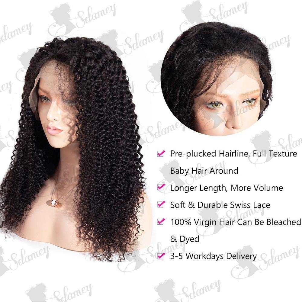 
            
                Charger l&amp;#39;image dans la galerie, Sdamey Kinky Curly 13x4 Lace Front Wig 180% Density Human Hair Wigs
            
        