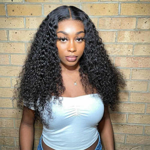 Sdamey Glueless Curly Human Hair Wigs 4x4 / 5x5 Lace Closure Deep Curly Wig