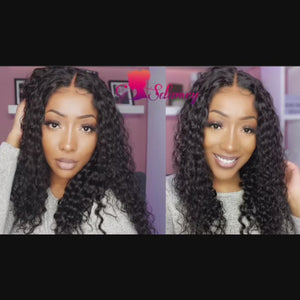 
            
                Load and play video in Gallery viewer, 4x4/5x5 Lace Closure Wigs Human Hair Sdamey Water Wave Wigs For Women
            
        