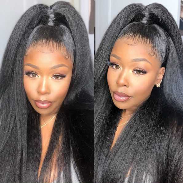 
            
                Charger l&amp;#39;image dans la galerie, HD 360 Lace Frontal Wig Human Hair Kinky Straight Hair Lace Wigs For Women Sdamey
            
        