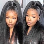 HD 360 Lace Frontal Wig Human Hair Kinky Straight Hair Lace Wigs For Women Sdamey