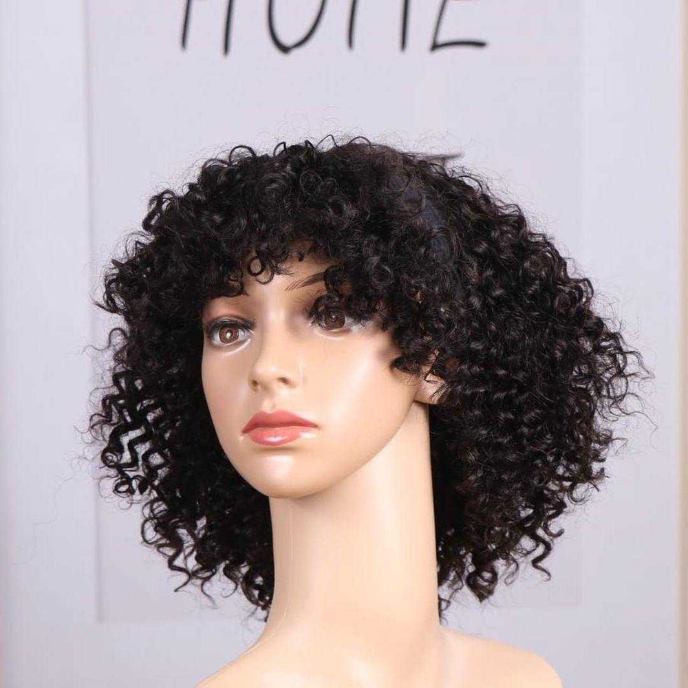 
            
                Load image into Gallery viewer, 18-32inch Curly Wave HEADBAND WIG With Bang Curly Human Hair Wigs
            
        