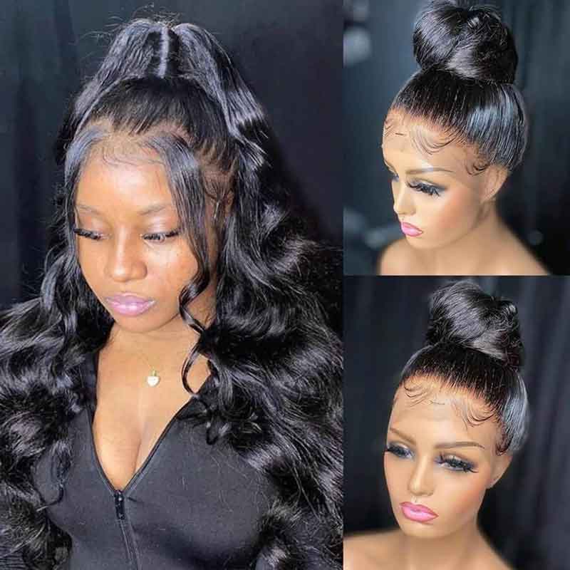 HD 360 Lace Frontal Wigs Body Wave Human Hair Wigs Sdamey