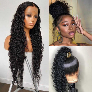 
            
                Charger l&amp;#39;image dans la galerie, HD 360 Lace Frontal Wigs Water Wave Human Hair Wigs Sdamey
            
        
