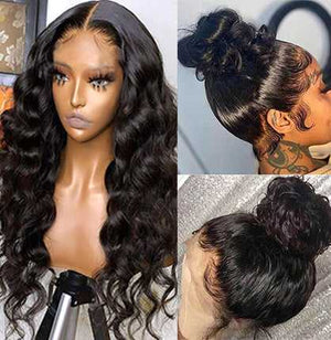 HD Transparent 360 Lace Frontal Wigs Loose Deep Wave Human Hair Wigs Sdamey