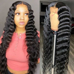 
            
                Load image into Gallery viewer, Sdamey 4x4/5x5 Lace Closure Wig Loose Deep Wave 100% Human Hair wigs
            
        