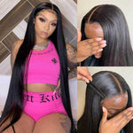 HD Transparent Lace Wig Long Length Straight Human Hair Wigs