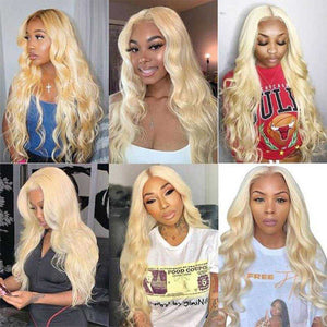 613 Blonde Wig Transparent Blonde 13x4/13x6 Lace Front Wigs #613 Body Wave Human Hair Wigs