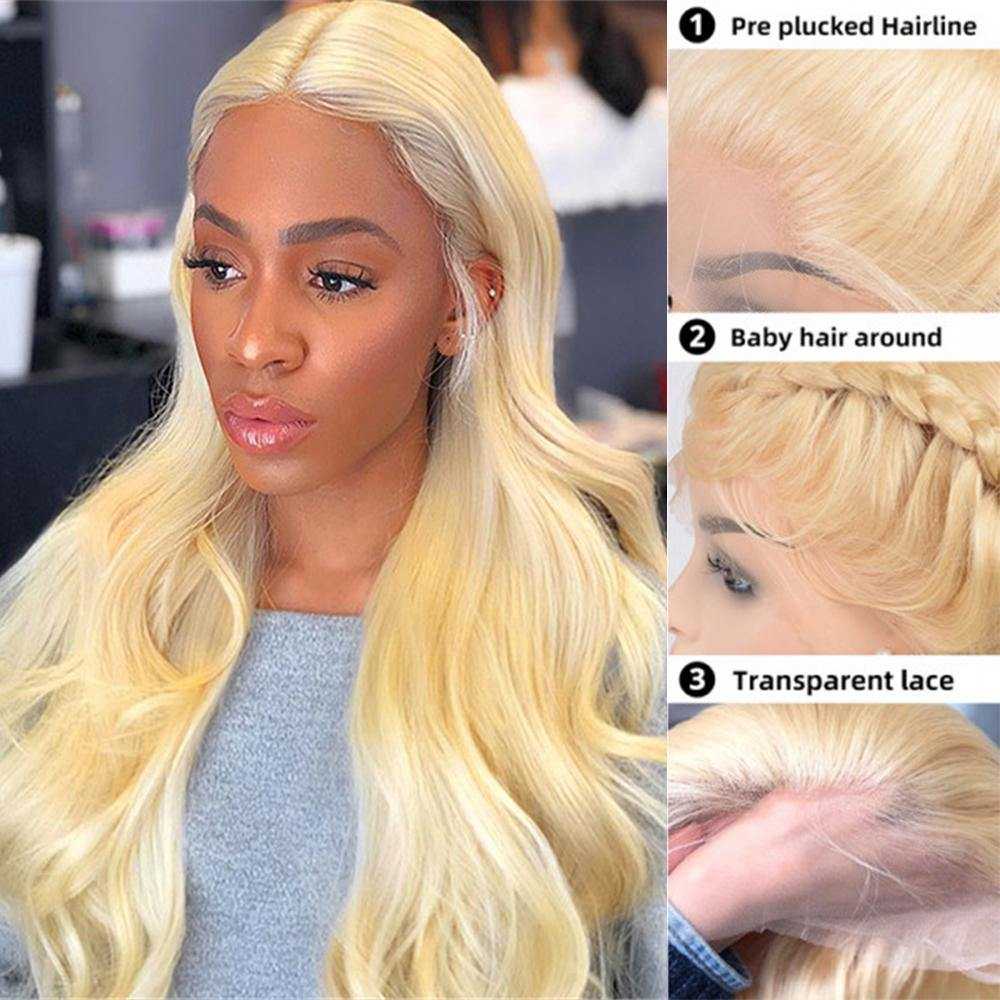 613 Blonde Wig Transparent Blonde 13x4/13x6 Lace Front Wigs #613 Body Wave Human Hair Wigs