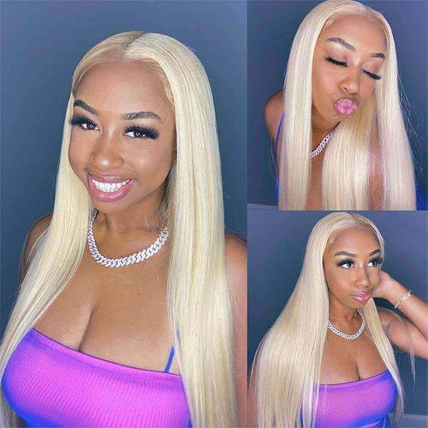 
            
                Load image into Gallery viewer, #613 Blonde HD Transparent Lace Wigs 13x4/13x6 Straight Lace Front Human Hair Wigs
            
        