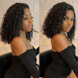 
            
                Charger l&amp;#39;image dans la galerie, HD Transparent 13x6 Lace Front Wig Short Curly Bob Wig For Black Women
            
        