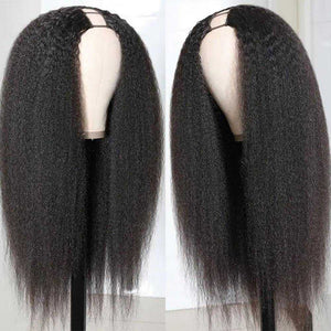 
            
                Load image into Gallery viewer, U Part Wig Kinky Straight Human Hair Wig Sdamey Brazilian Virgin Hair Wigs
            
        