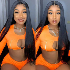 Bone Straight Hair Wig Sdamey 13x4 Lace Front Wigs Pre Plucked